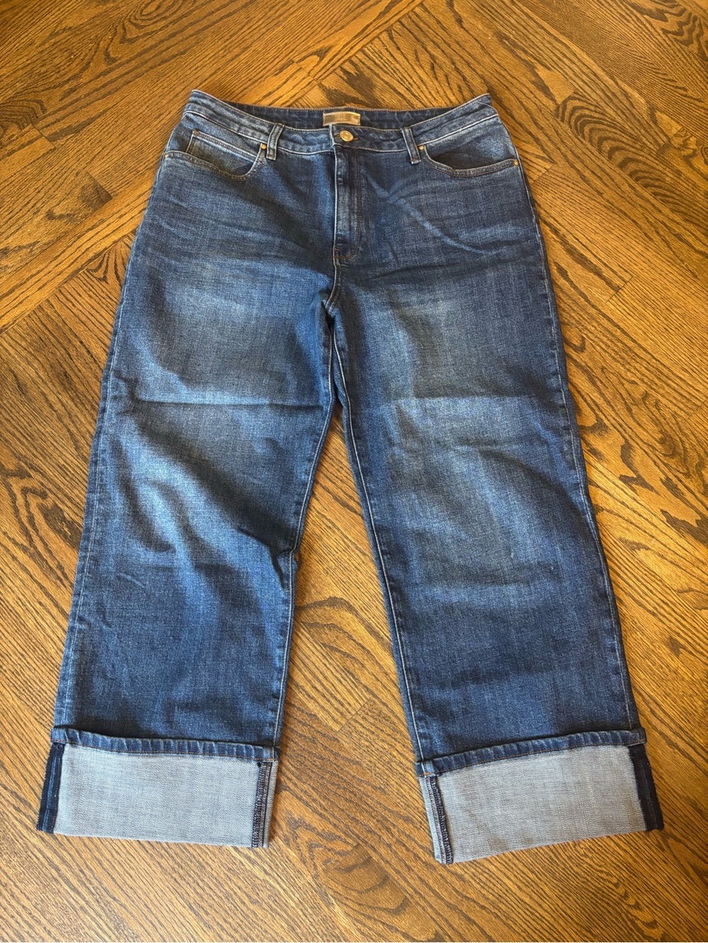 **SOLD** KUT from the Kloth Sienna Cuffed Wide Leg Jeans - 12P - Picture 1 of 6
